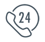 Icon für 24 Stunden IT-Service
